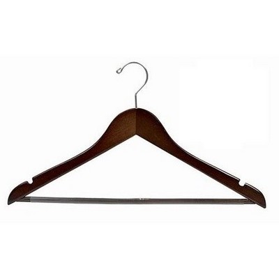 Oversized Wooden Suit Hanger w/Non-Slip Bar