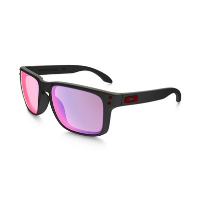 Oakley® Holbrook Sunglasses - Black/Red Iridium Lens