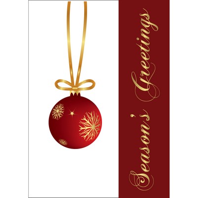 Gold Ornament Panel Greeting Card