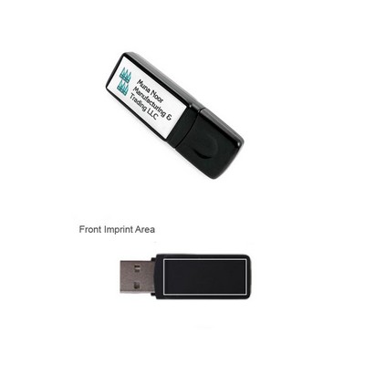 128 MB Rectangular Epoxy Dome USB Flash Drive