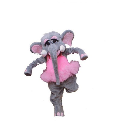 Elephant w/ Tutu Mascot Costume