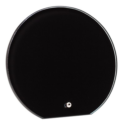 5" Black Round Standing Glass