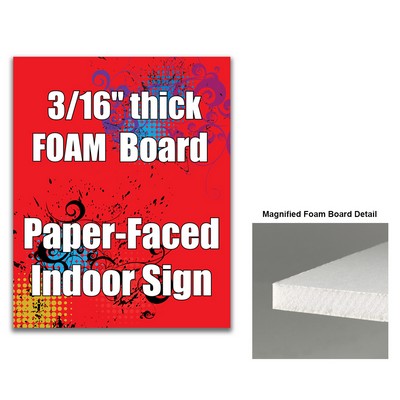 Foam-24x36-Paper Faced Foam Board- double sided. 3/16" thick. Full color. No Minimum