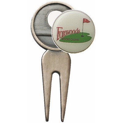 Economical Divot Tool w/ 1" Digital Emblem Ball Marker