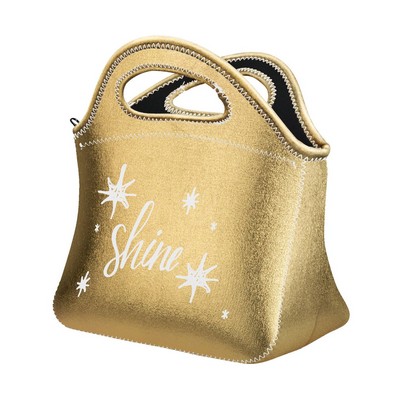 Klutch Metallic Neoprene Lunch Bag