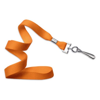 5/8" Blank Lanyard w/Swivel Hook (Orange)