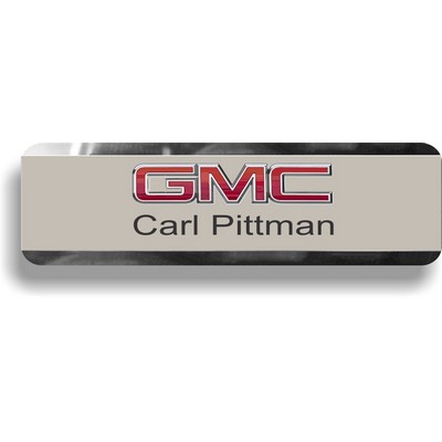 Beige Printed Aluminum w/ Bright mirror finish back (1"x 3")