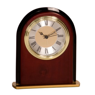 Mahogany Finish Arch Clock