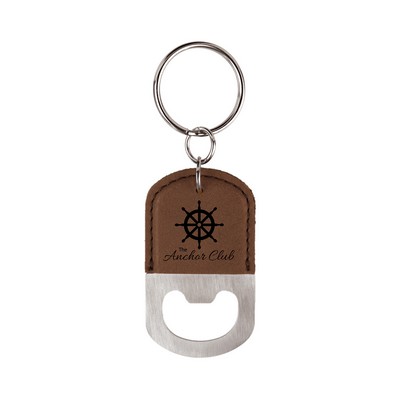 Leatherette Bottle Opener Keychain