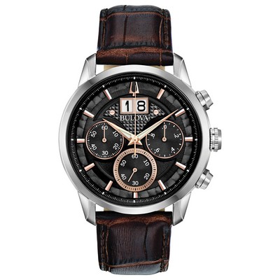 Bulova Watches Men's Strap Watch from the Sutton Big Date Collection