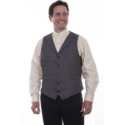 Men's 4 Pocket Plaid Vest