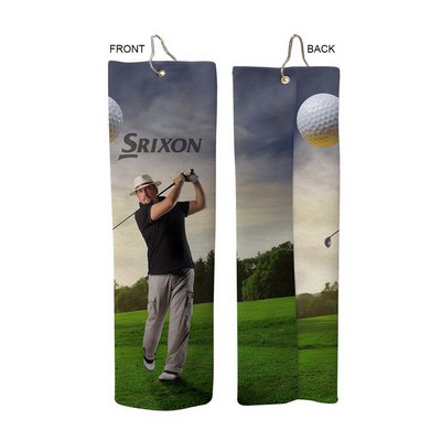 Tri-fold Microfiber Terry Golf Towel