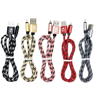 39 3/8" Weave USB Charging Cable