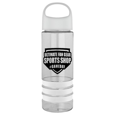 24 Oz. Sergeant Stripe Transparent Bottle w/Oval Crest Lid