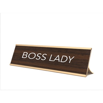 Novelty Nameplate Style (Boss Lady)- Metallic Frame