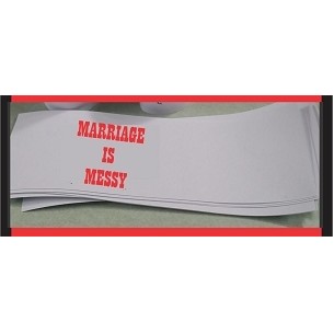 Stock "Marriage Is Messy" Napkin Bands (Pack of 25)