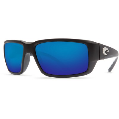 Costa® Del Mar Fantail Polarized Sunglasses w/Black Frames & Blue Mirror Lenses