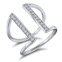 Jilco Inc. Contemporary Diamond Cuff Ring