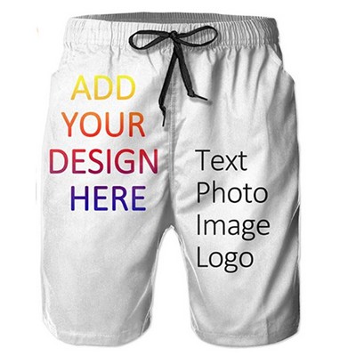 3D Printed Mens Swim Trunks Quick Dry Beach Shorts