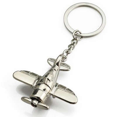 Metal Propeller Plane Keychain