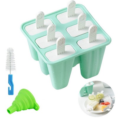 6 Pieces Ice Cream Molds , Funnel and Cleaning