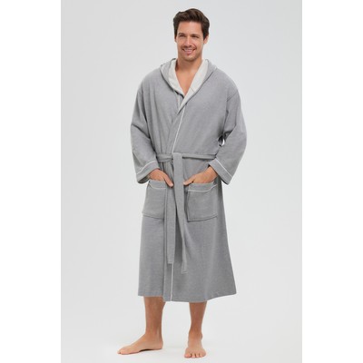 Hooded Gray Sweatshirt Robe