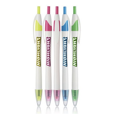 Plastic Retractable Dry Gel Highlighter Pens