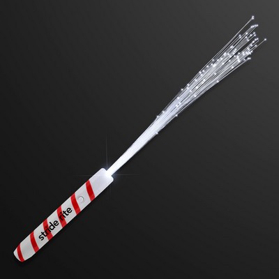 Candy Cane Wand w/ White Sparkle Fibers - Domestic Print