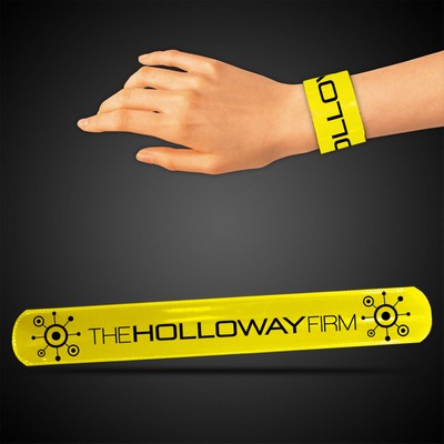 8 3/4" Digi-Printed Yellow Slap Bracelet