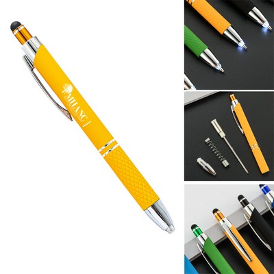 Metallic Stylus Pen w/ LED Light