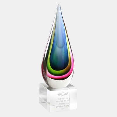 Blue/Green Teardrop Award (L)