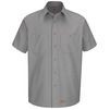 Dickie's® Men's Canvas Short Sleeve Work Shirt - Silver Gray