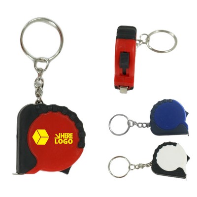 Retractable Tape Measure Ruler Keychain