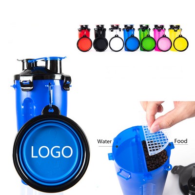 Travel Pet Bottle With Collapsible Bowl