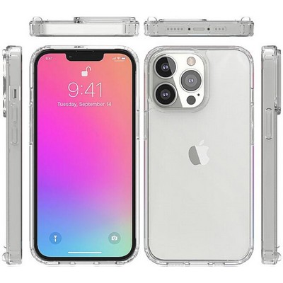 iPhone 13 Pro Clear Hard Shell Case with TPU Bumpers