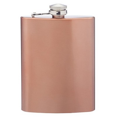 8 Oz. Copper Plated Hip Flasks