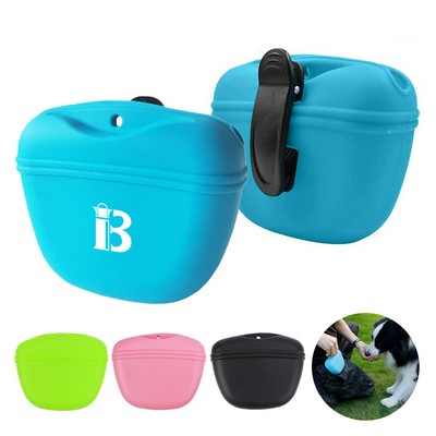 Silicone Dog Food Magnetic Training Belt Bag