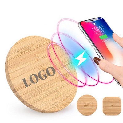 10W Bamboo Wireless Charger Pad