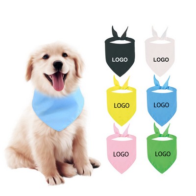 19" Polyester Triangle Solid Pet Bandanna/Dog Collar Scarf