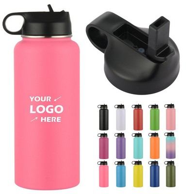 Insulated Water Bottle With Straw Lid