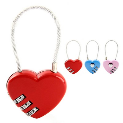 Heart-Shaped 3D Metal Padlock - Unique Love Lock for Romantic Moments