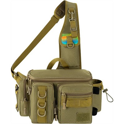 "Fanny Pack Fly Fishing Tackle Bag with D-Rings"