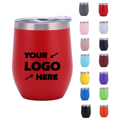 12 Oz. Stainless Steel Insulated Tumbler With Lid