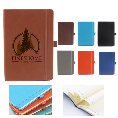 A5 PU Leather Soft Cover Notebook With Elastic Strap