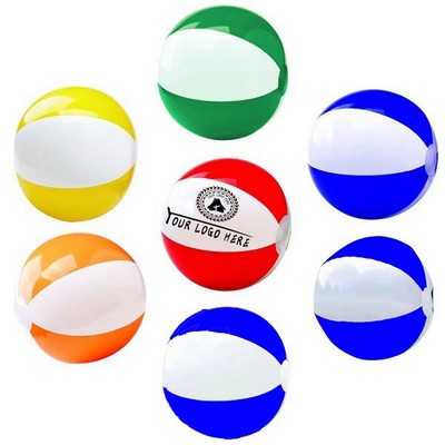 12" PVC soft rubber Two Tone plastic Beach Ball