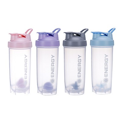 Portable 17oz Plastic Outdoor Shaker with Scale