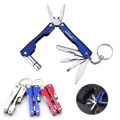 Multi-Function Pocket Keychain w/ Knife & Flash Light