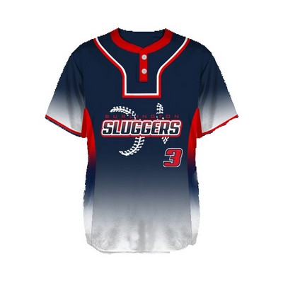 Sublimated Traditional Two-Buttoned Baseball Jersey