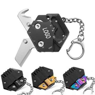 Portable Hexagon Foldable Survival Tool With Key Chain