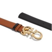 Salvatore Ferragamo Reversible/Adjustable Gancini Belt (Sella/Black)